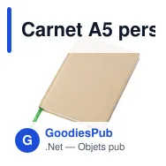 Carnet A5 personnalisable en carton recyclé avec logo - Gianni - Miniature 8