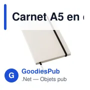 Carnet A5 personnalisable en carton recyclé avec logo - Hudson - Miniature 7
