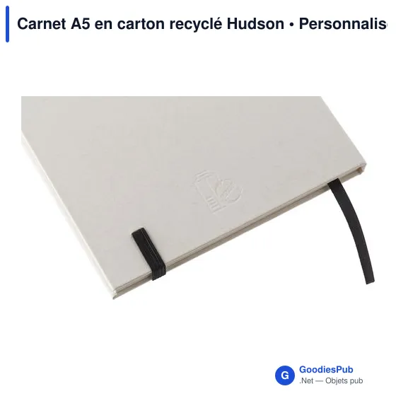 Carnet A5 personnalisable en carton recyclé avec logo - Hudson - Image 8