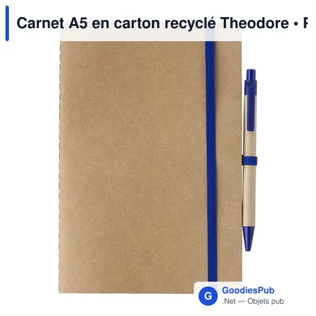 Carnet A5 en carton recyclé Theodore