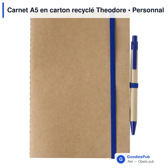 Carnet A5 en carton recyclé Theodore - Image 12