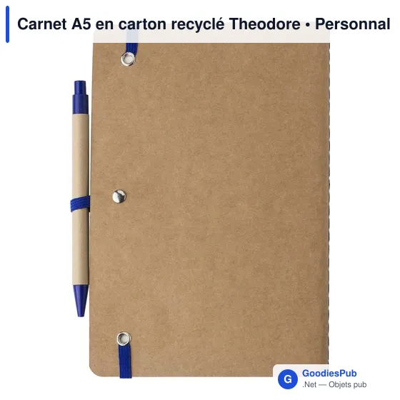 Carnet A5 en carton recyclé Theodore - Image 3