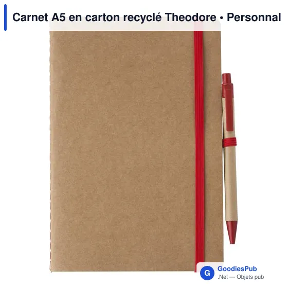 Carnet A5 en carton recyclé Theodore - Image 5