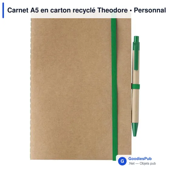 Carnet A5 en carton recyclé Theodore - Image 10