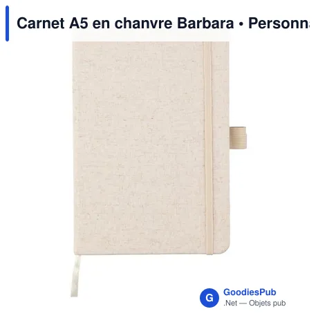 Carnet A5 en chanvre Barbara