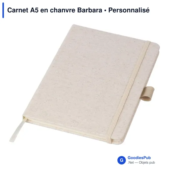 Carnet A5 en chanvre Barbara - Image 4