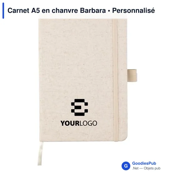 Carnet A5 en chanvre Barbara - Image 5