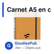 Carnet A5 en cuir recyclé Egon - Miniature 11
