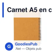Carnet A5 en cuir recyclé Egon - Miniature 8
