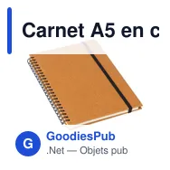 Carnet A5 en cuir recyclé Egon - Miniature 10