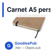 Carnet A5 personnalisable en cuir recyclé avec logo - Gianna - Miniature 12