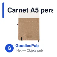 Carnet A5 personnalisable en cuir recyclé avec logo - Gianna - Miniature 10