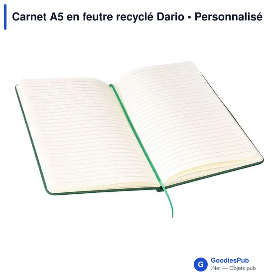 Carnet A5 en feutre recyclé Dario - Image 4
