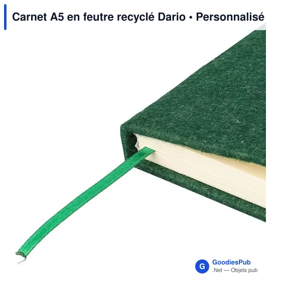 Carnet A5 en feutre recyclé Dario - Image 6