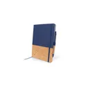 Variante bleu marine - Carnet A5 en liège personnalisable avec stylo logo Layla