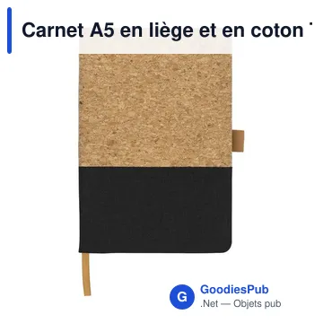 Carnet A5 en liège et en coton Trevor