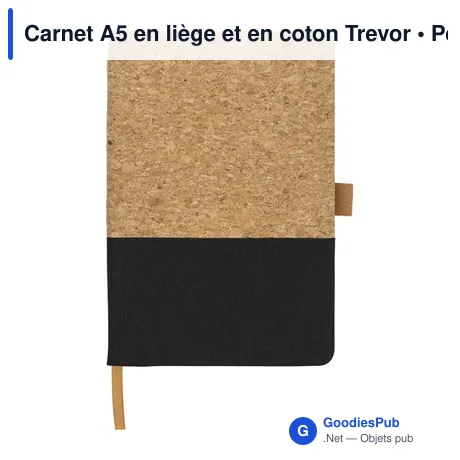 Carnet A5 en liège et en coton Trevor