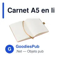 Carnet A5 en liège et en coton Trevor - Miniature 3
