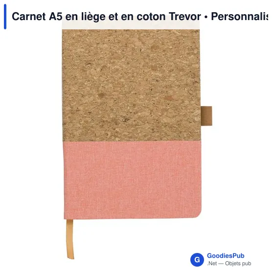 Carnet A5 en liège et en coton Trevor - Image 9