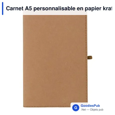 Carnet A5 personnalisable en papier kraft avec logo - Johanna