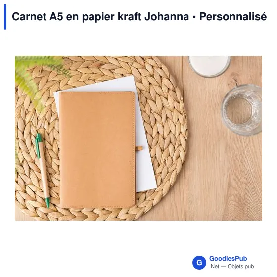 Carnet A5 personnalisable en papier kraft avec logo - Johanna - Image 2