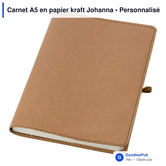 Carnet A5 personnalisable en papier kraft avec logo - Johanna - Image 3