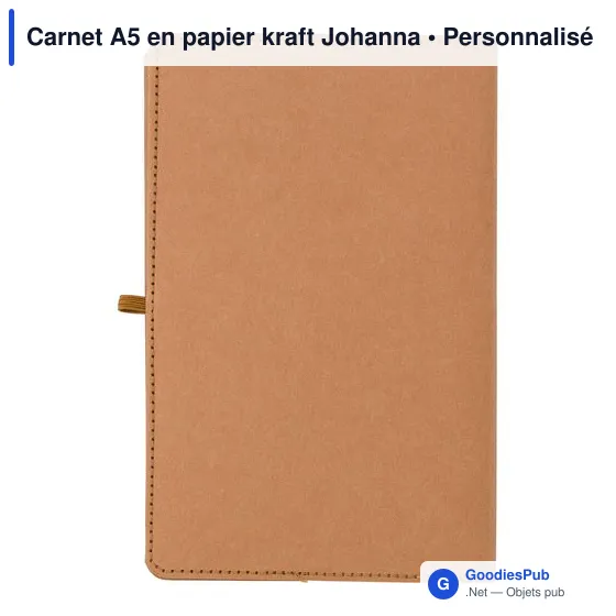 Carnet A5 personnalisable en papier kraft avec logo - Johanna - Image 4