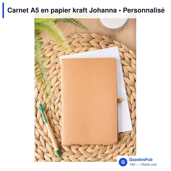 Carnet A5 personnalisable en papier kraft avec logo - Johanna - Image 8
