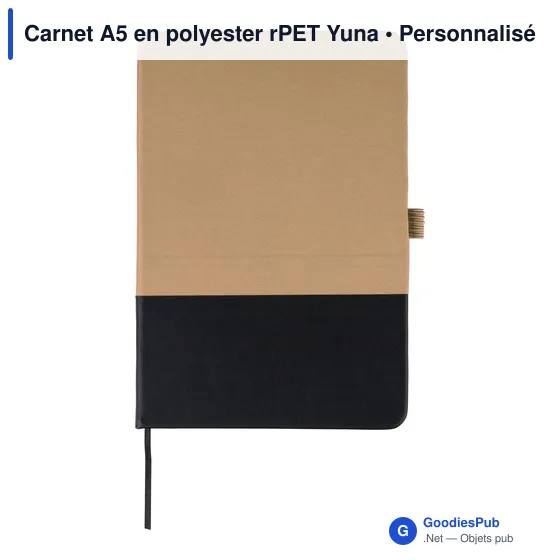 Carnet A5 en polyester rPET Yuna - Image 11
