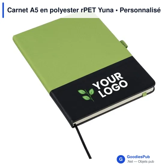 Carnet A5 en polyester rPET Yuna - Image 22