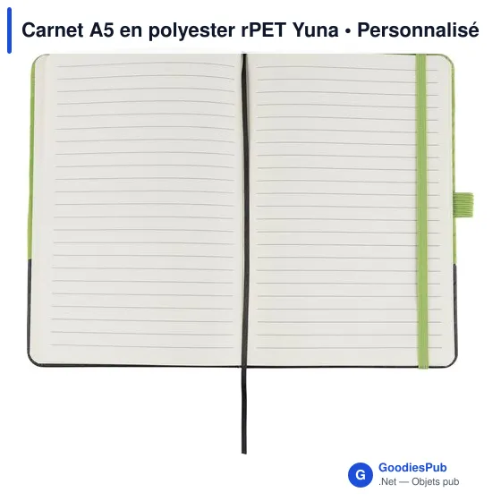Carnet A5 en polyester rPET Yuna - Image 23