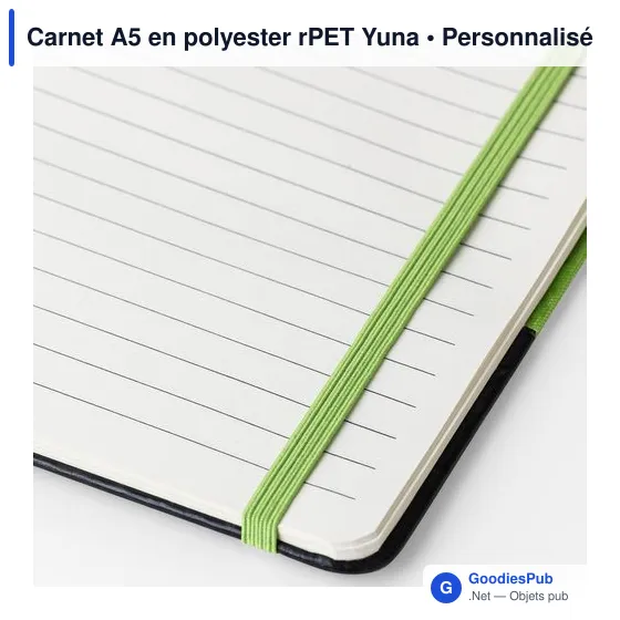 Carnet A5 en polyester rPET Yuna - Image 29
