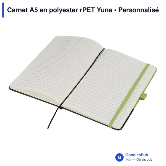 Carnet A5 en polyester rPET Yuna - Image 34