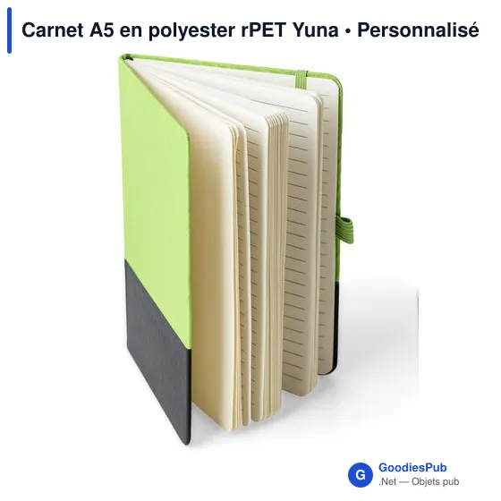 Carnet A5 en polyester rPET Yuna - Image 36