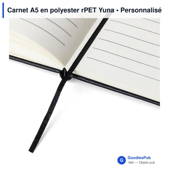 Carnet A5 en polyester rPET Yuna - Image 40
