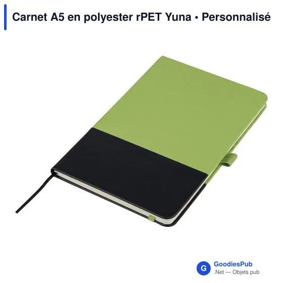 Carnet A5 en polyester rPET Yuna - Image 5