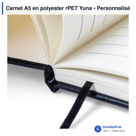 Carnet A5 en polyester rPET Yuna - Image 8