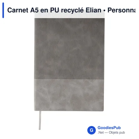 Carnet A5 en PU recyclé Elian