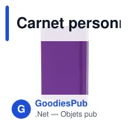 Carnet personnalisable A5 en PU et papier FSC avec logo - 12 coloris - Miniature 9