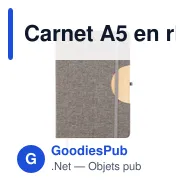 Carnet A5 en rPET Ernst - Miniature 1