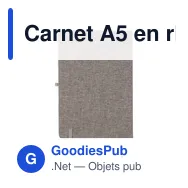 Carnet A5 en rPET Ernst - Miniature 2