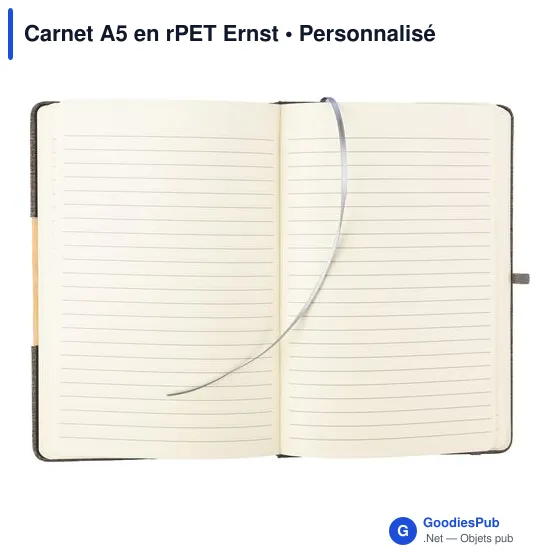 Carnet A5 en rPET Ernst - Image 4