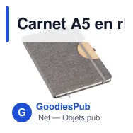 Carnet A5 en rPET Ernst - Miniature 5