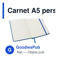 Carnet A5 personnalisable en rPET avec logo - Samira - Miniature 12