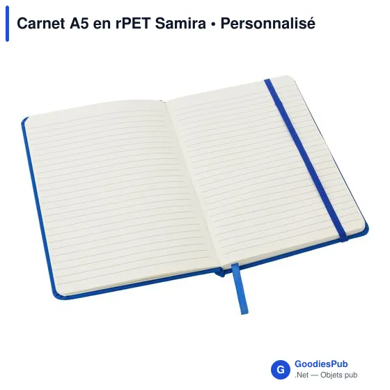 Carnet A5 personnalisable en rPET avec logo - Samira - Image 12