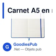 Carnet A5 personnalisable en rPET avec logo - Samira - Miniature 5