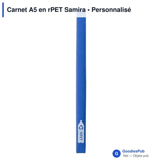 Carnet A5 personnalisable en rPET avec logo - Samira - Image 7