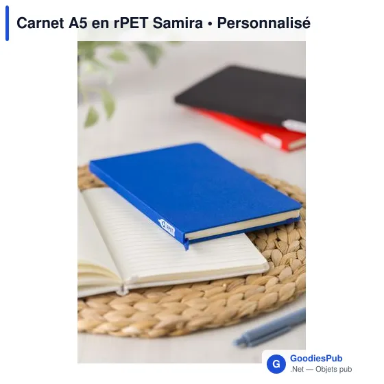 Carnet A5 personnalisable en rPET avec logo - Samira - Image 8