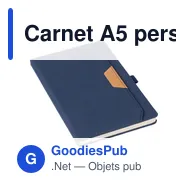 Carnet A5 personnalisable en rPET Thorsten avec logo - Miniature 4