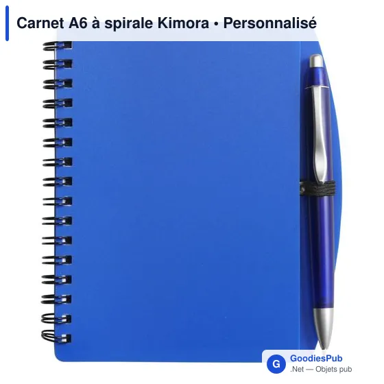 Carnet A6 à spirale personnalisable avec logo - Kimora - Image 5